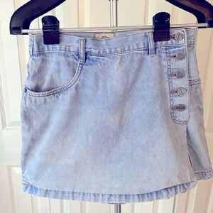 Vintage Denim Republic High-Waisted Button-Front Skort